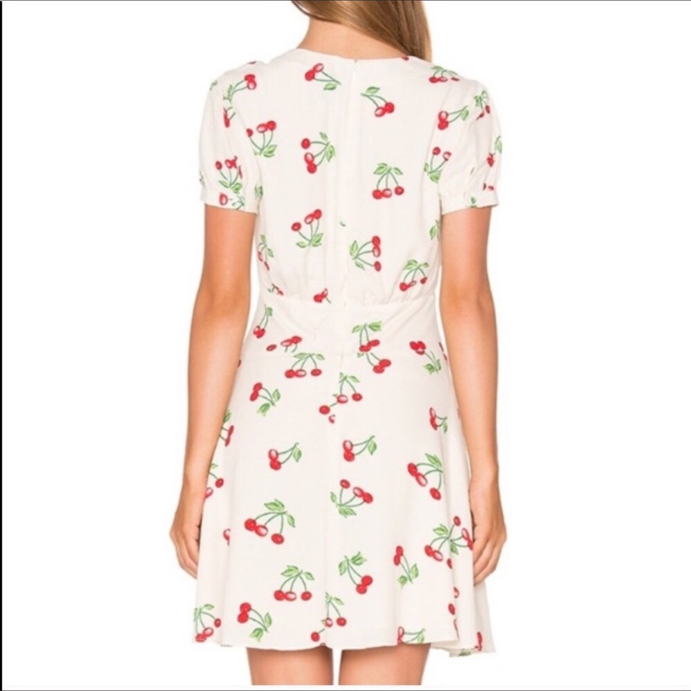 Privacy Please Wilmer Cherry 🍒 Print Mini Dress - Picture 3 of 4